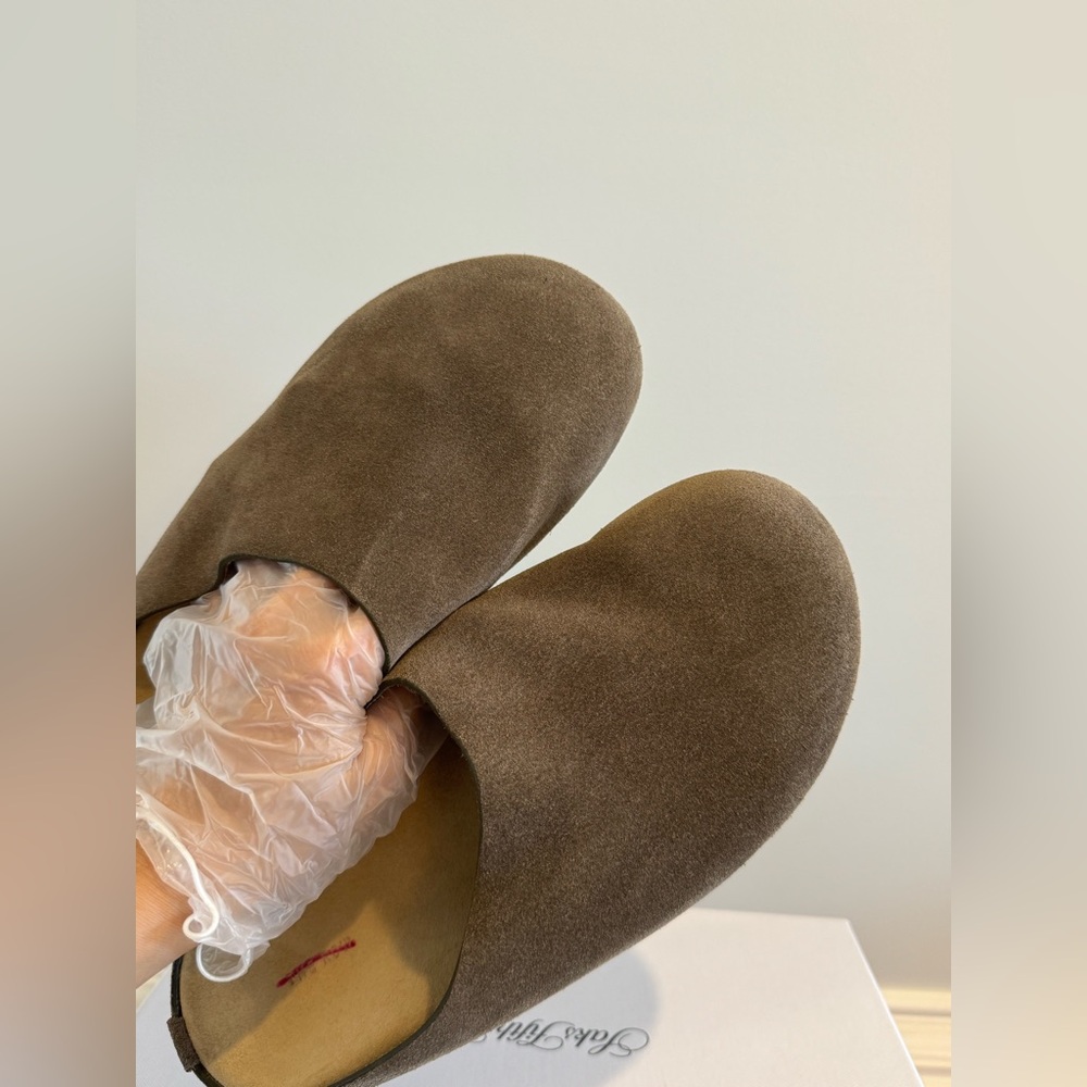$1175 THE ROW 
Hugo Suede Mules - Light Brown size 37.5 - Picture 9 of 10